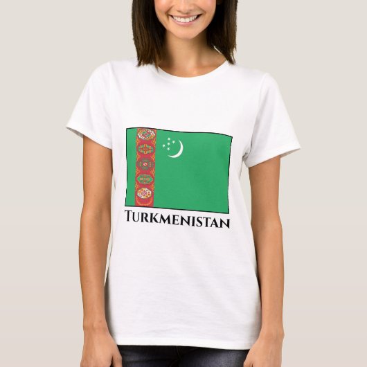 トルクメニスタン国旗 Tシャツ (正面)