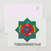 トルクメニスタン国章 ポストカード (正面/裏面)