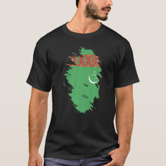 トルクメニスタン土産男性へ国旗 Tシャツ