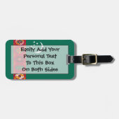 トルクメニスタン簡単ID個人用国旗 ラゲッジタグ (正面横)