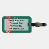 トルクメニスタン簡単ID個人用国旗 ラゲッジタグ (裏面横)