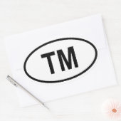トルクメニスタン「TM」 楕円形シール (封筒)