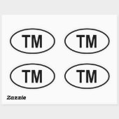 トルクメニスタン「TM」 楕円形シール (シート)