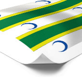 トルクメニスフラッグポスタープリント ポスター (角)