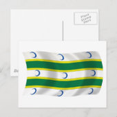 トルクメニス国旗 ポストカード (正面/裏面)