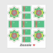 トルクメンの国のシンボル/武器と旗のコート シール (シート)