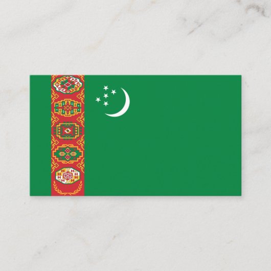トルクメン国旗、トルクメニスタン国旗 名刺 (正面)