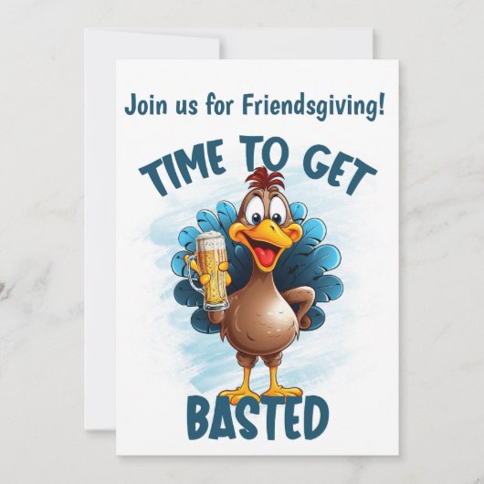 トルコおもしろいの感謝祭または友情 招待状 (正面)