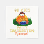 トルコおもしろいは感謝祭だと気付く！ スタンダードカクテルナプキン (正面)