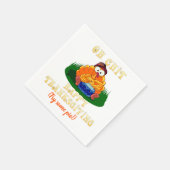 トルコおもしろいは感謝祭だと気付く！ スタンダードカクテルナプキン (角)