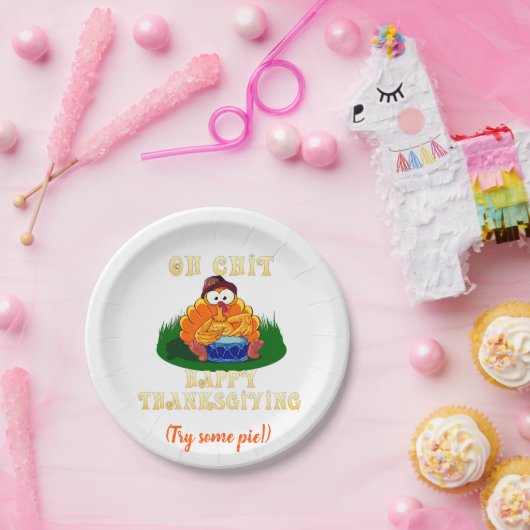 トルコおもしろいは感謝祭だと気付く！ ペーパープレート (パーティー)