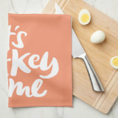 トルコおもしろいタイムサンクスギビングレタリング キッチンタオル (四つ折り)