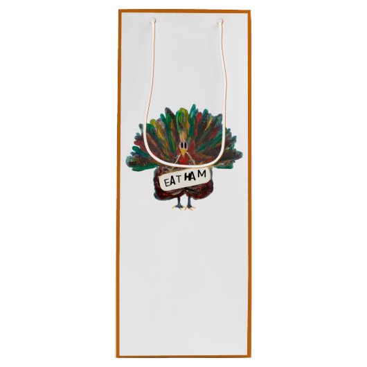 トルコおもしろい感謝祭クリスマストトートワインギフト ワインギフトバッグ (正面)