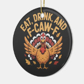 トルコおもしろい食べドリンク及びF-Caw-Fコーイング セラミックオーナメント (左)