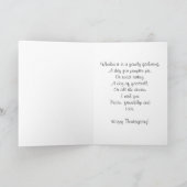 トルコおよびフットボールの感謝祭カード シーズンカード (内部)