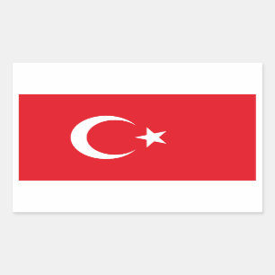 トルコかトルコの旗 長方形シール