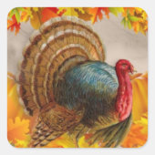 トルコがカボチャを離れる スクエアシール (正面)