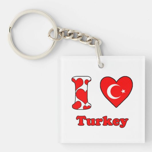 トルコが大好き キーホルダー (正面)