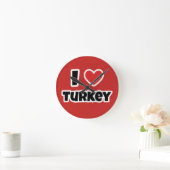 トルコが大好き ラウンド壁時計 (ホーム)