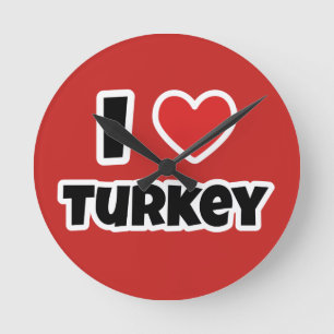 トルコが大好き ラウンド壁時計