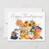 トルコって?イノセントキャッツ感謝祭招待状 カード (正面)