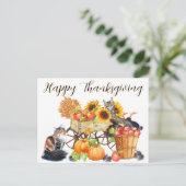 トルコって?無邪気な猫たち,幸せな感謝祭, P ポストカード (スタンド正面)