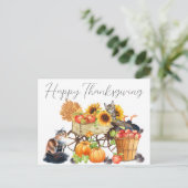 トルコって？無邪気な猫の感謝状はがき ポストカード (スタンド正面)