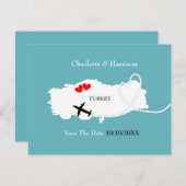 トルコで海外挙式　保存日付 セーブザデート (正面/裏面)