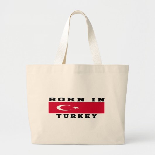 トルコで生まれて下さい ラージトートバッグ (正面)