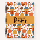 トルコとかかし感謝祭パターンレシピ ノートブック (正面)