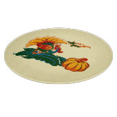 トルコとカボチャの感謝祭 カッティングボード (角)