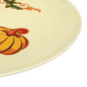 トルコとカボチャの感謝祭 カッティングボード (角)