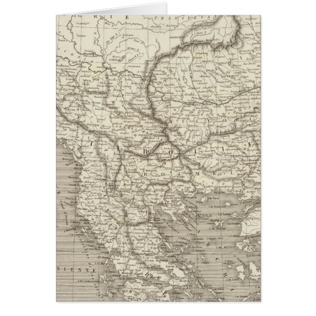 トルコとギリシャの地図 (正面)