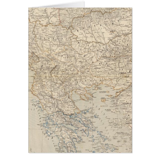 トルコとギリシャの地図 (正面)
