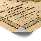 トルコとギリシャの地図 ポスター (角)