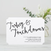 トルコとタッチダウンズサンクスギビングディナー招待状 招待状 (スタンド正面)