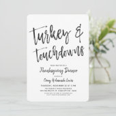 トルコとタッチダウン | 感謝祭パーティー 招待状 (スタンド正面)