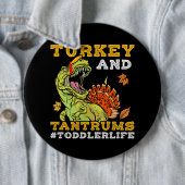 トルコとタントラムトドラーライフおもしろいサンクスギビン 缶バッジ (インサイチュ)