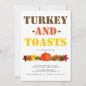 トルコとトーストのはっきりしたタイポグラフィフレンドシップ 招待状 (正面)