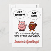 トルコとハムのはがき ポストカード (正面/裏面)