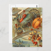 トルコとバイプレーンを収穫 ポストカード (正面/裏面)