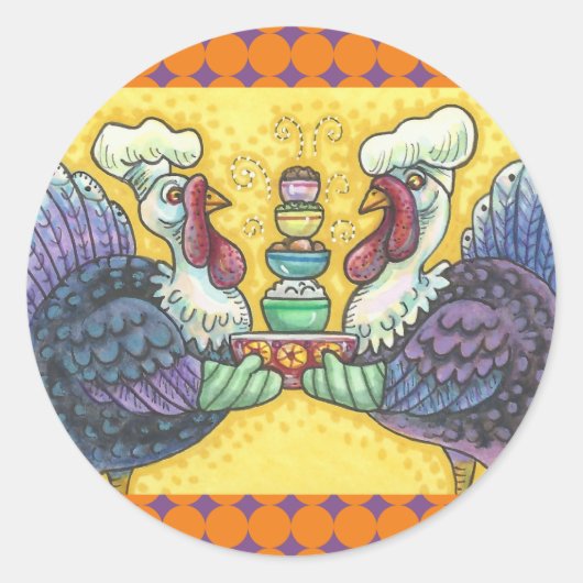 トルコと全てのフィクシン感謝祭のスタンプRND ラウンドシール (正面)