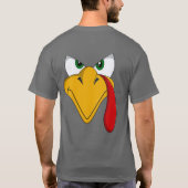 トルコと態度ハッピー・サンクスギビング・ホリデー Tシャツ (裏面)