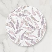 トルコと羽秋ガールベビーシャワーありがとう フェイバータグ (裏面)