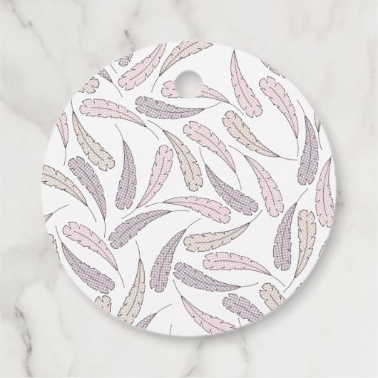 トルコと羽秋ガールベビーシャワーありがとう フェイバータグ (裏面)