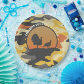 トルコと迷彩柄 ペーパープレート (パーティー)