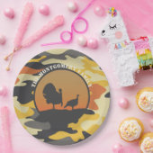 トルコと迷彩柄 ペーパープレート (パーティー)