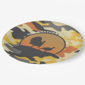 トルコと迷彩柄 ペーパープレート (アングル)