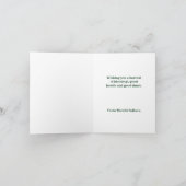 トルコと野菜は幸せな感謝祭の緑 カード (内部)