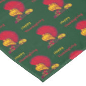 トルコと野菜は幸せな感謝祭の緑 テーブルクロス (アングル)